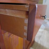 Sideboard - Long entrance cabinet - 1 drawer - 3 doors - solid wood - Louis Philippe