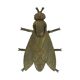 Vintage Copper-Purpose Fly Figurine Ashtray Italy Sixties