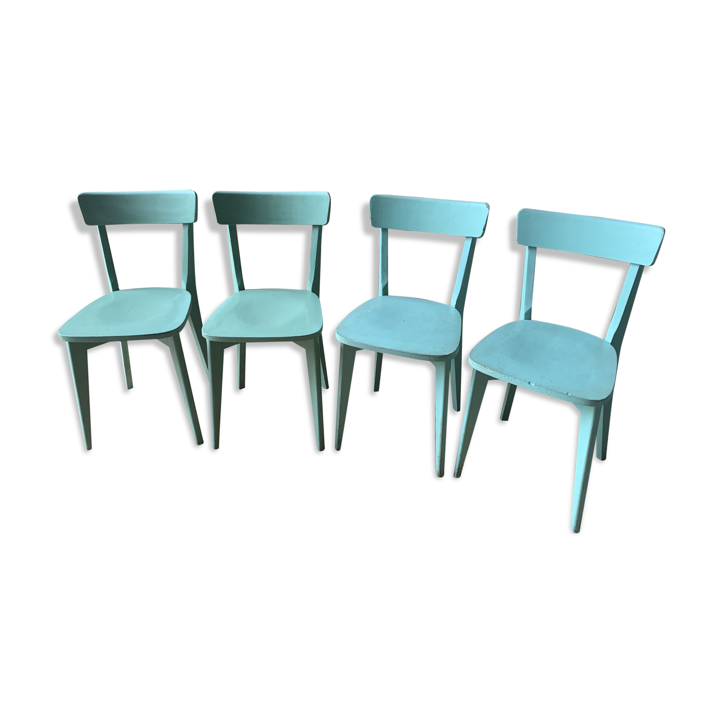 Lot de 4 chaises bistrot vertes