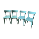 Lot de 4 chaises bistrot vertes
