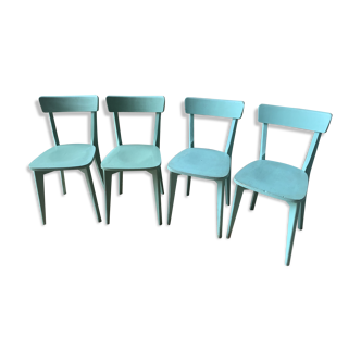 Lot de 4 chaises bistrot vertes