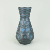 Carstens vase decor ankara blue gray metallic glaze no. 1218-29 1960s