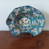 Large Art Nouveau beard plate – Faience from Lorraine – Guaranteed enamels L.B –