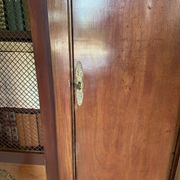 Large antique library from the Empire/Napoleon III period in mahogany and gilded bronze.