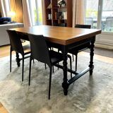 Restored farmhouse table 87x145, 2 extensions 87x260