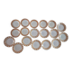 Set of 17 vintage Sarreguemines plates – Capri Ligoin model – orange