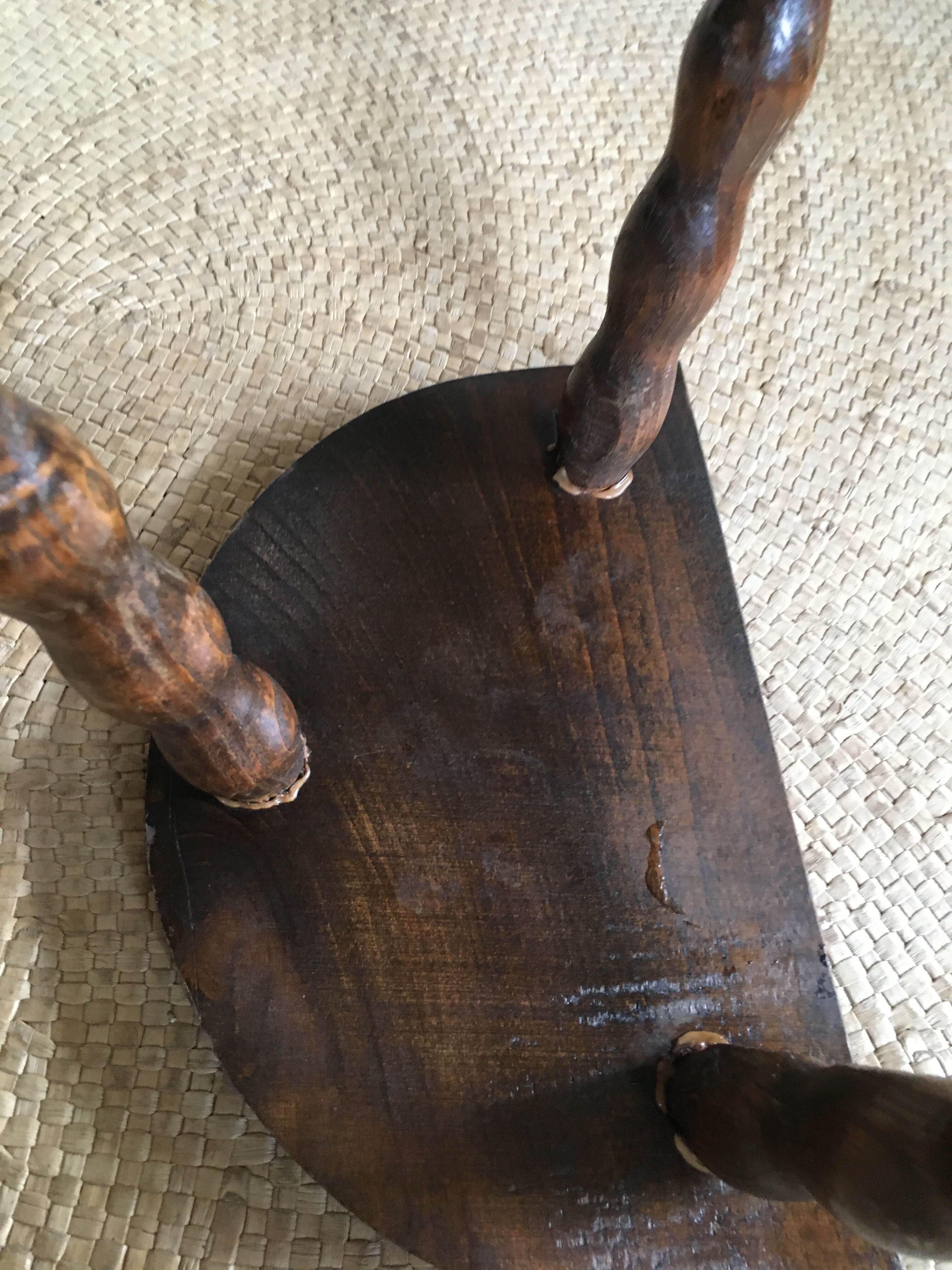 Cowhide tabouret