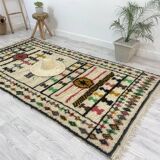 Handmade wool berber rug 250 x 150 cm