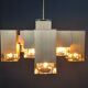 Vintage cubic chandelier by Gaetano Sciolari, 1970s