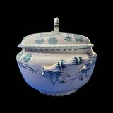 Antique Sarreguemines U&C soup tureen, geranium