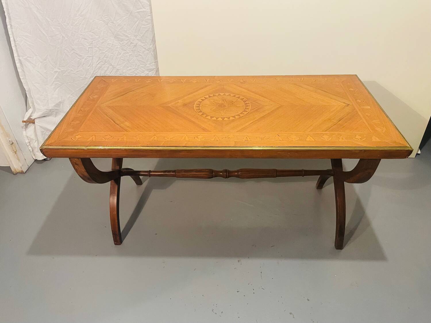Neoclassical French Marquetry Coffee Table