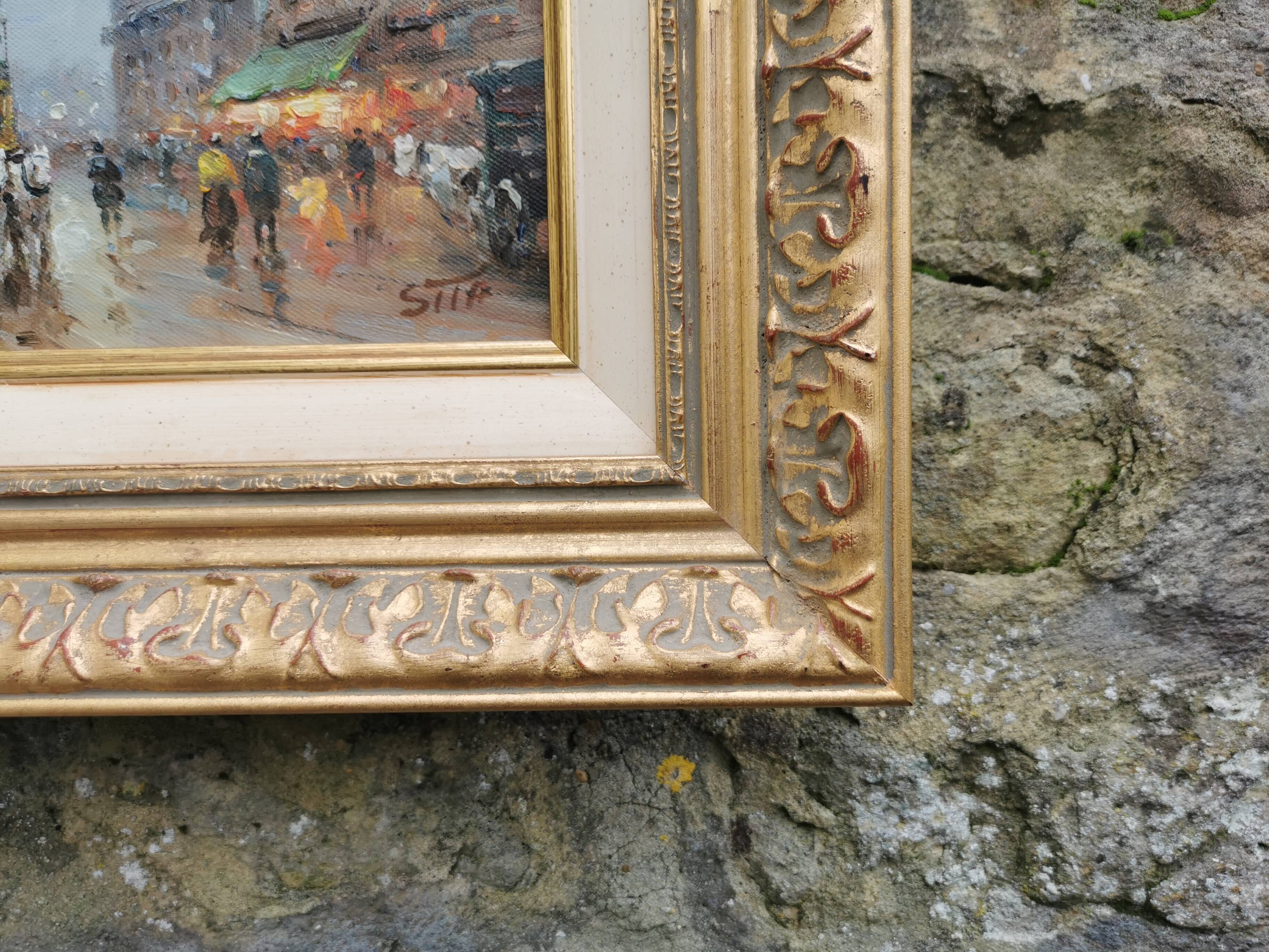 Walter SITA Oil on canvas Paris place de la concorde