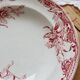 Red iron clay deep plate Saint Amandinoise iris model