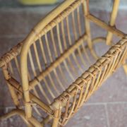 Porte-revue rotin, porte-revue osier, rangement magazines, magazine rack