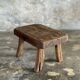 Tabouret d'appoint en teck massif rectangulaire arrondi wabi-s