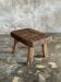 Small stool, rectangular rounded solid teak side table wabi-s