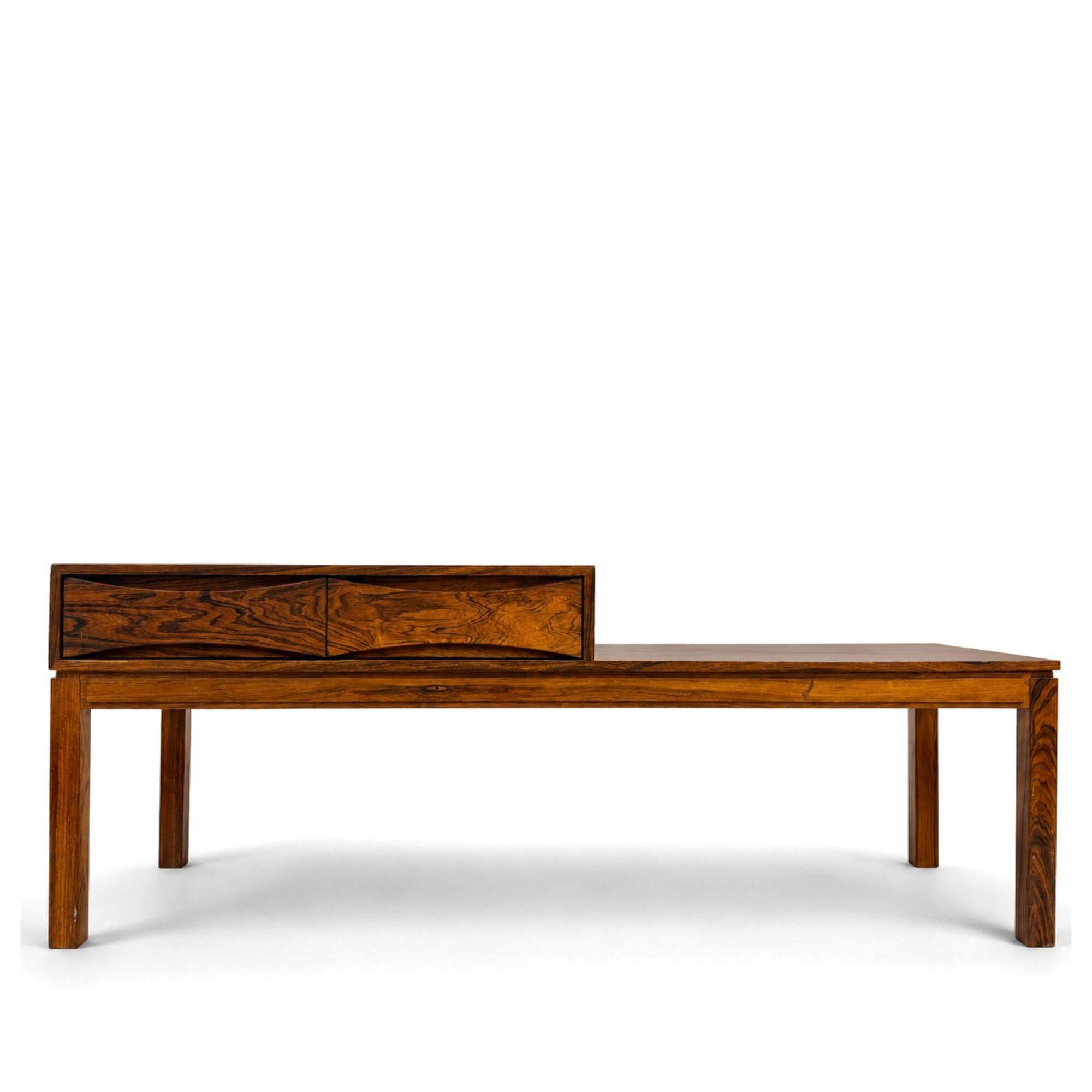 Bench with rosewood box, Swedish design 1960s