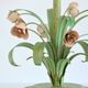 Lampe de table bouquet de fleurs / Roses fer forgé 1960 vintage