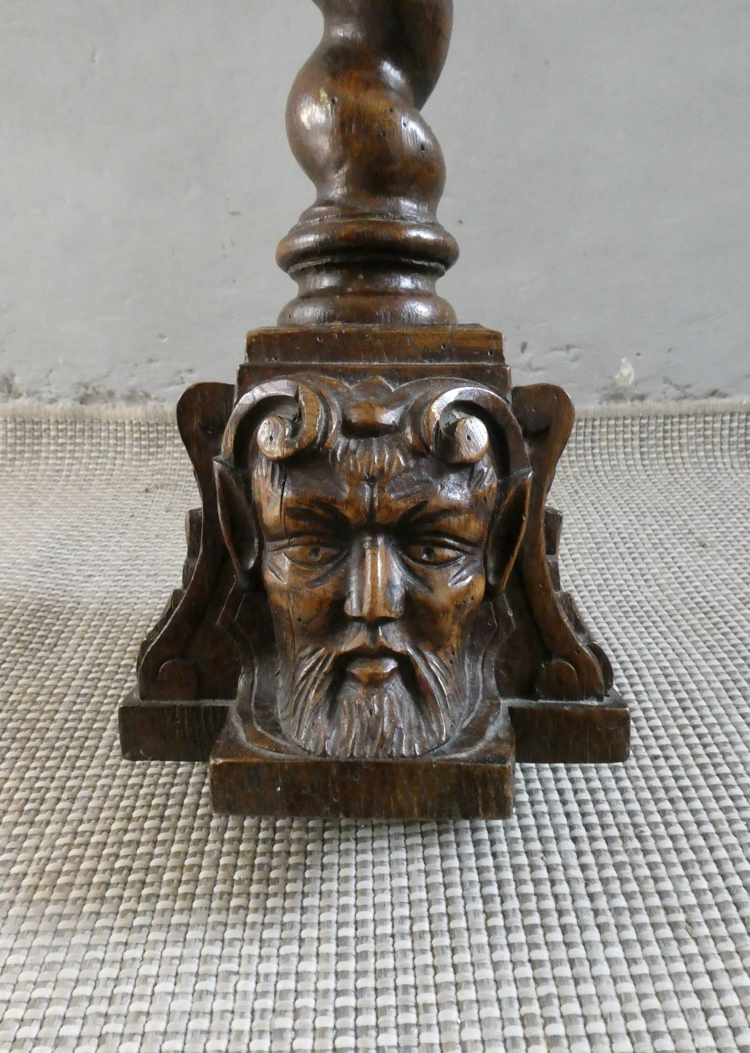 Sellette, table d'appoint, néo-Renaissance, avec faune, fin XIXème