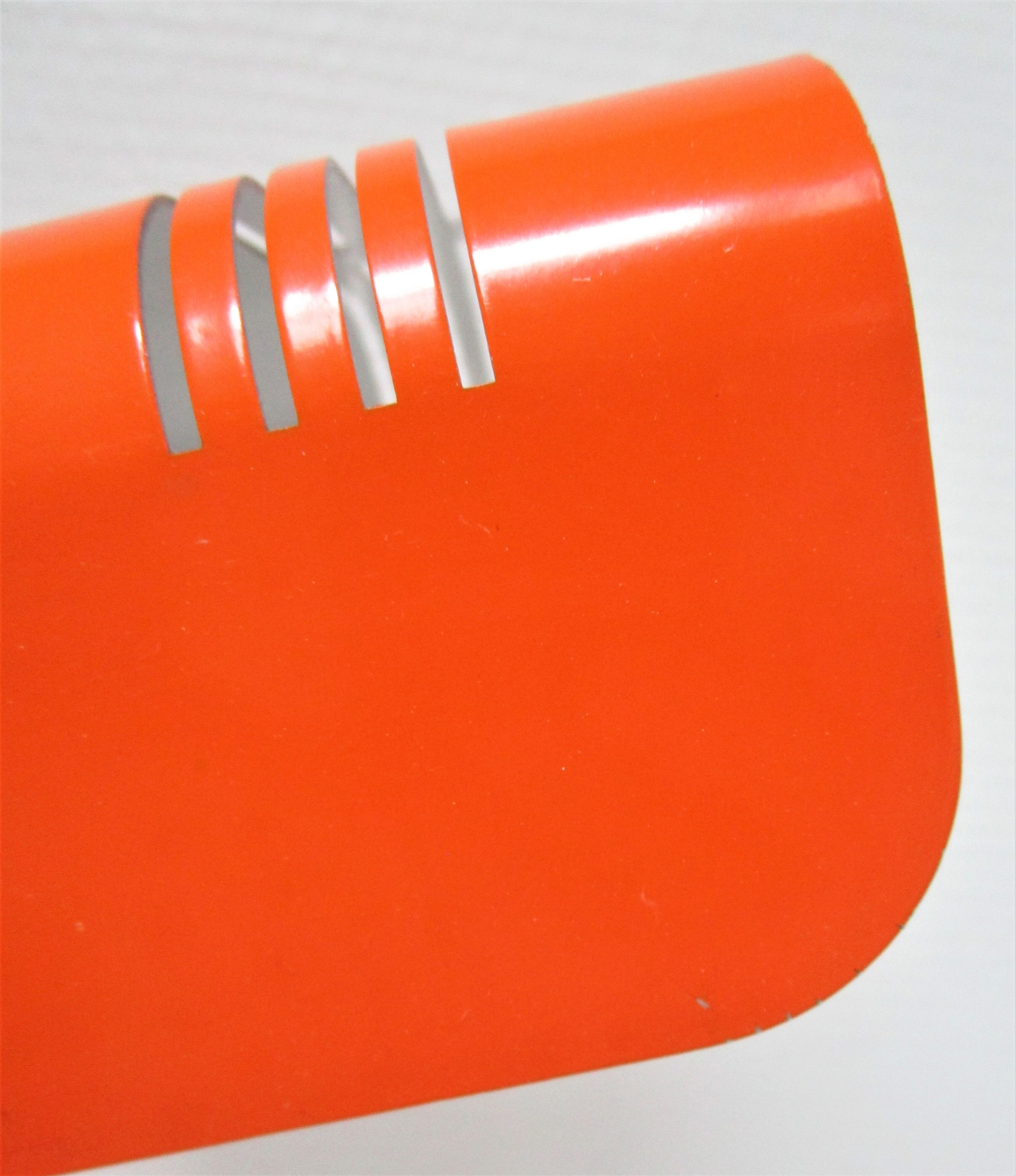 Office lamp targetti sankey metal orange vintage 70s