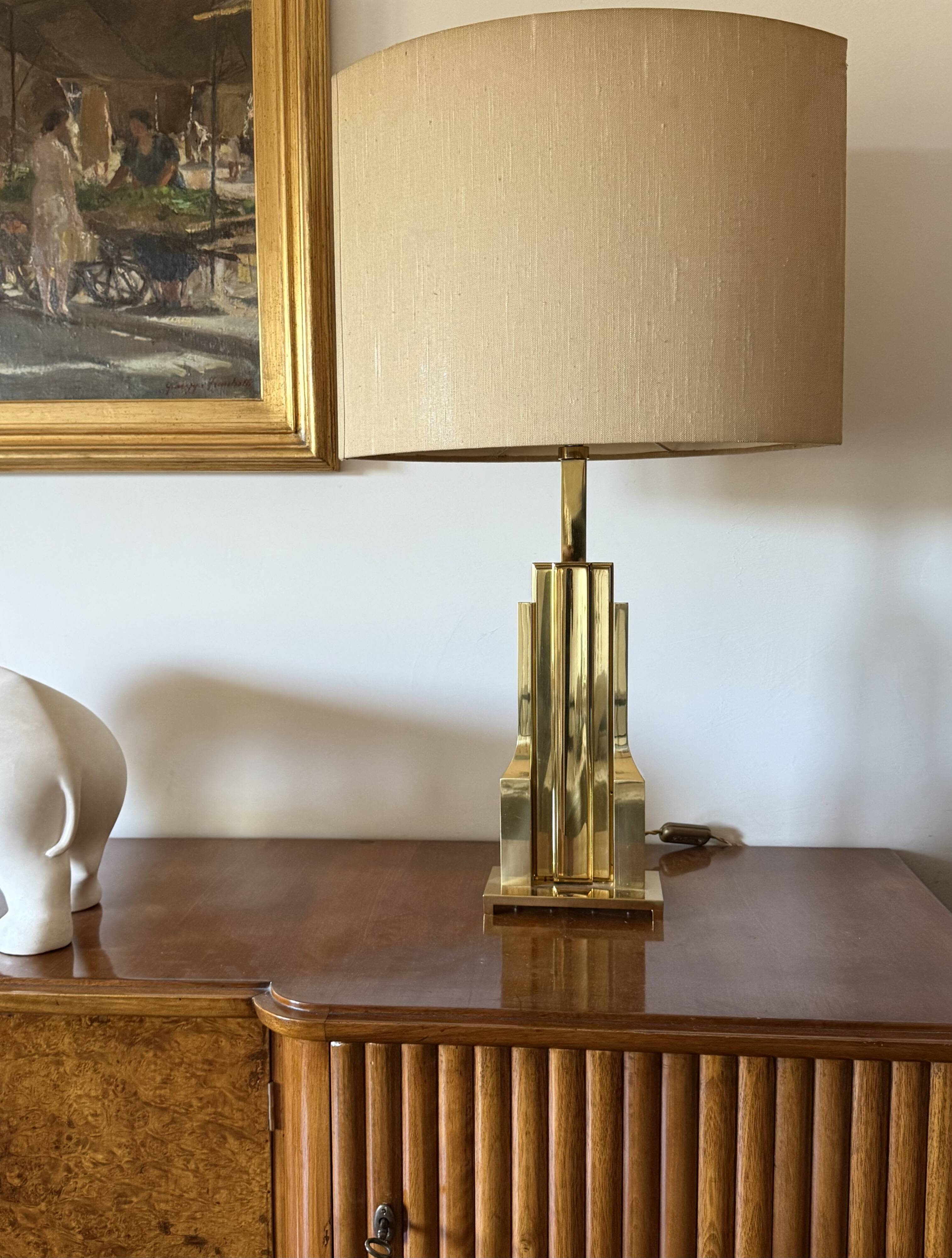Luciano Frigerio, Hollywood Regency mod. Tartaro table lamp base, Italy 197