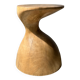 Solid wood side table (monoxyl) organic shape natural color