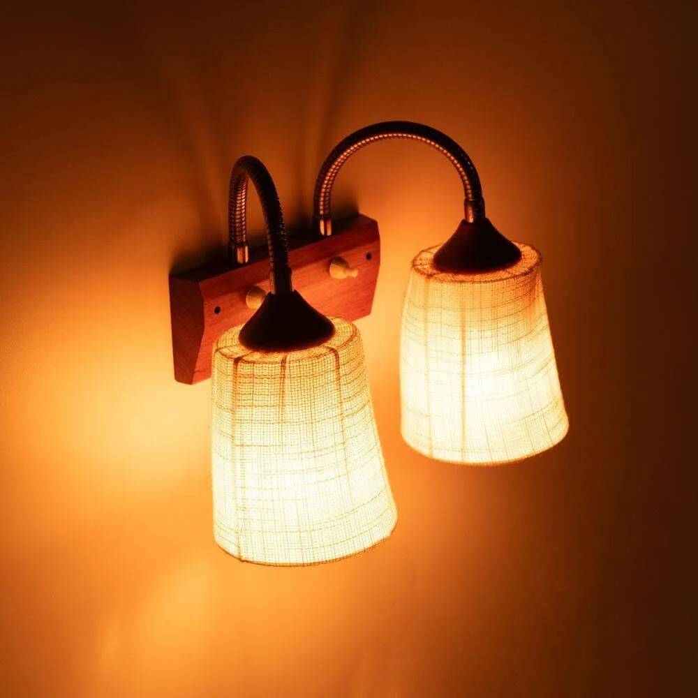 Vintage teak wall lamp for bedside, wall lamp Sweden 1960s