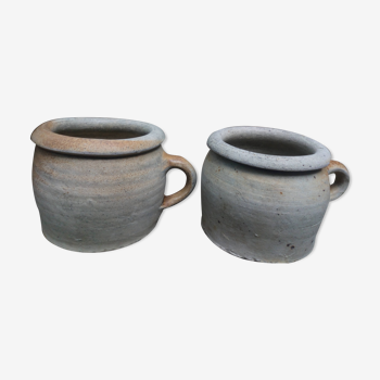 Deux poteries art populaire fin XIXème