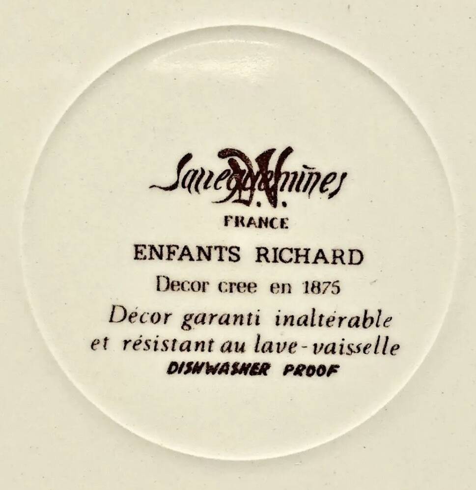 6 Sarreguemines Enfants Richard dinner plates