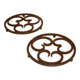 Pair of 2 wrought iron mats