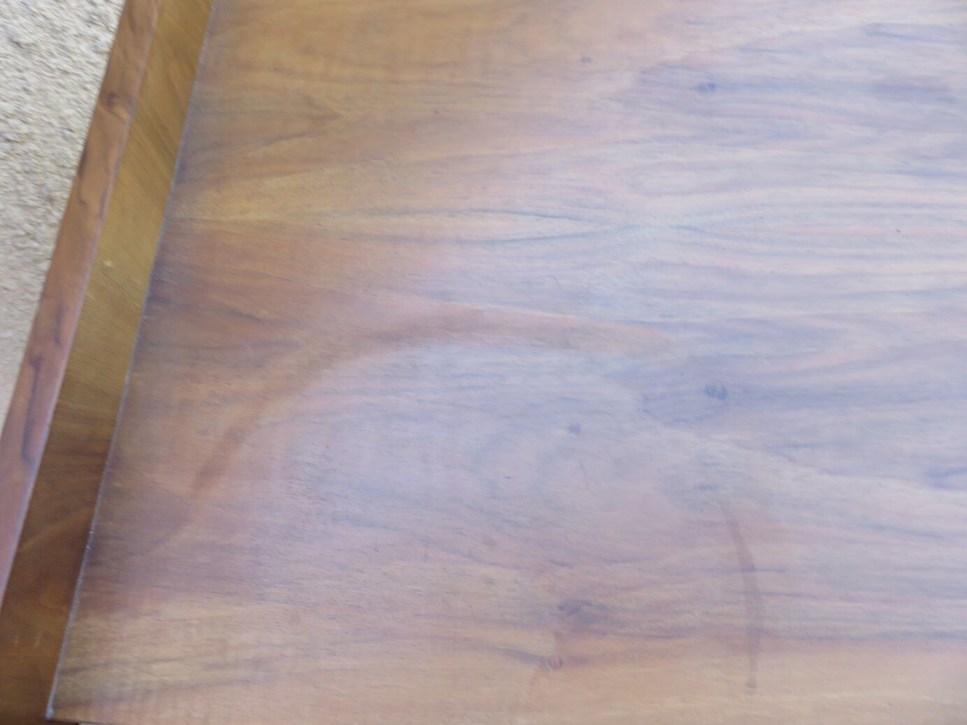 Teak chest of drawers and metal compass feet
