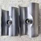 Pair of UFO wall lamps, brushed aluminum, vintage, 70s