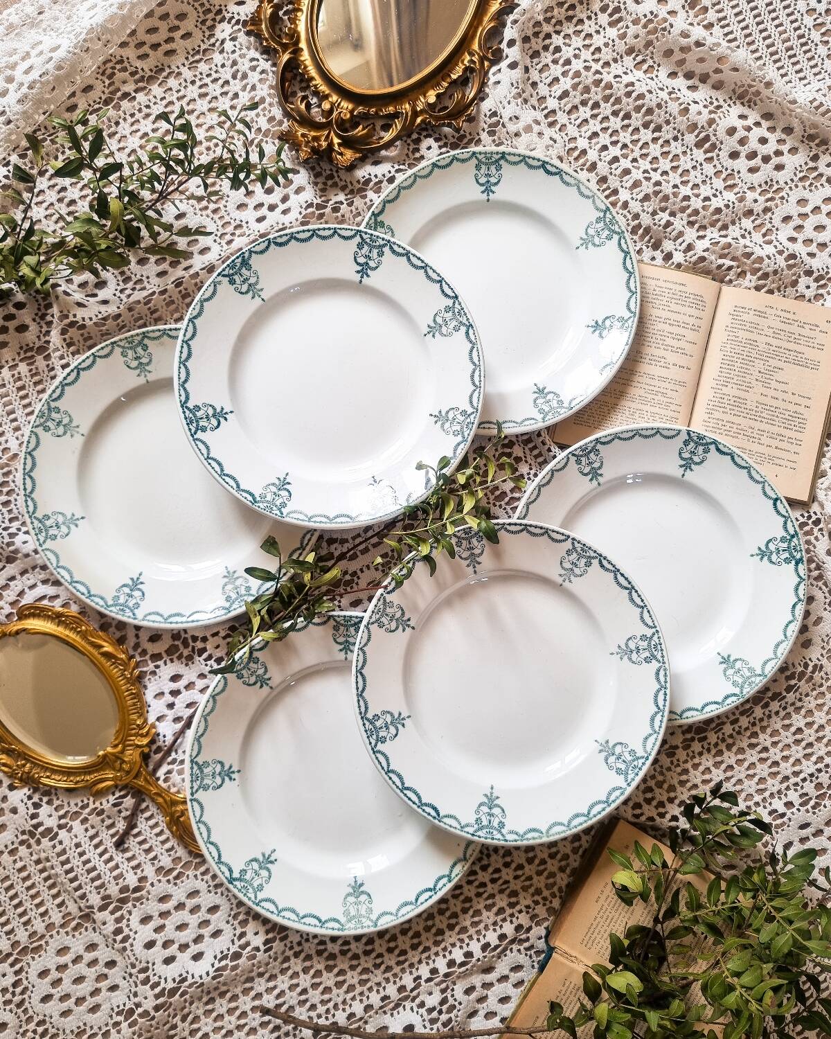 6 semi-deep ironstone plates