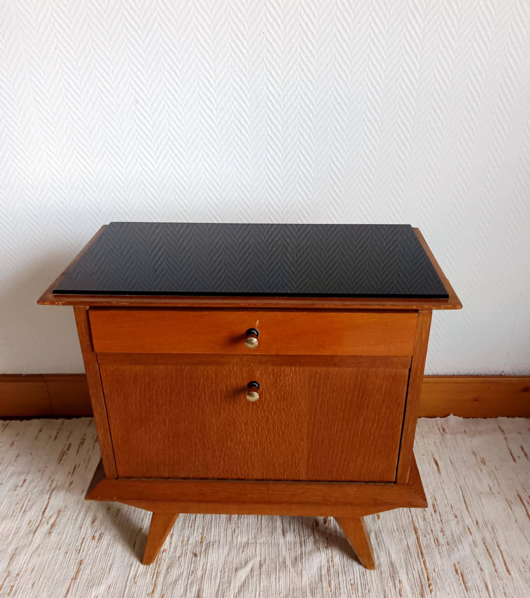 Vintage bedside tables from the 1950s.