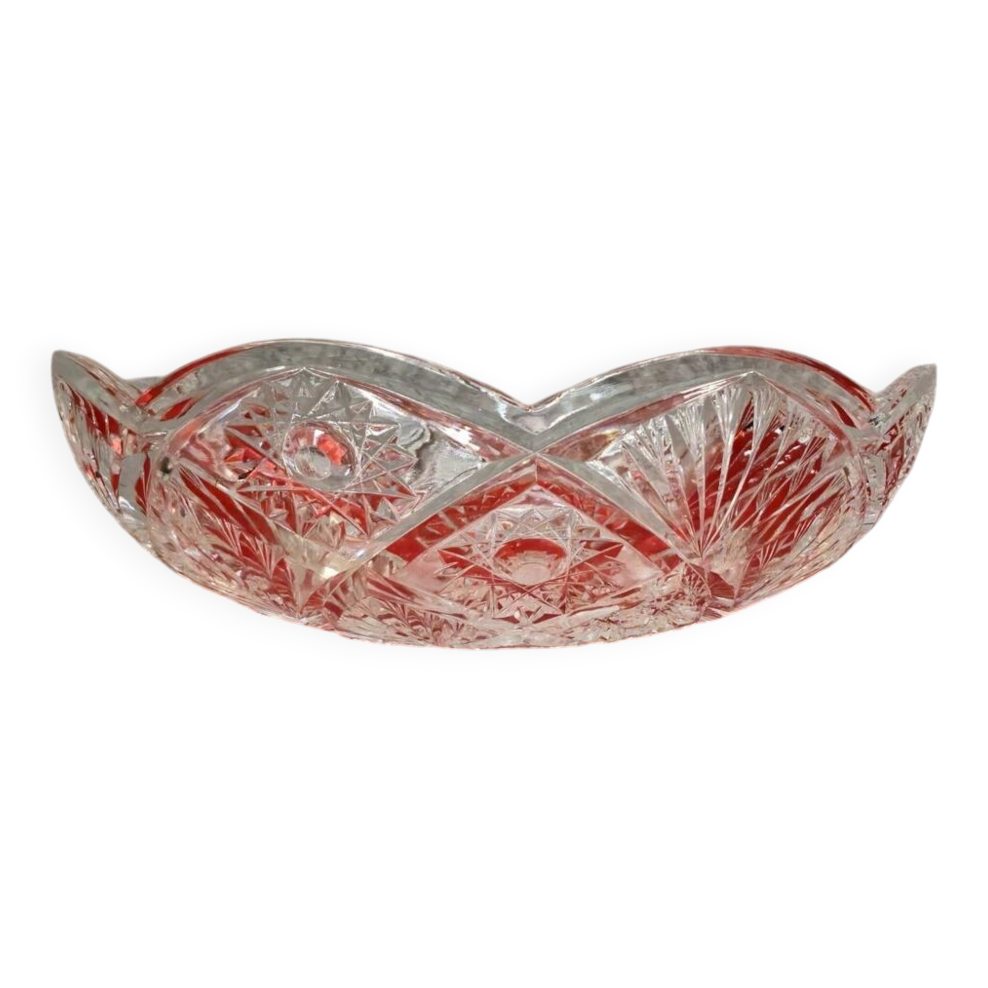 Chiseled crystal fruit bowl circa 1950-1960