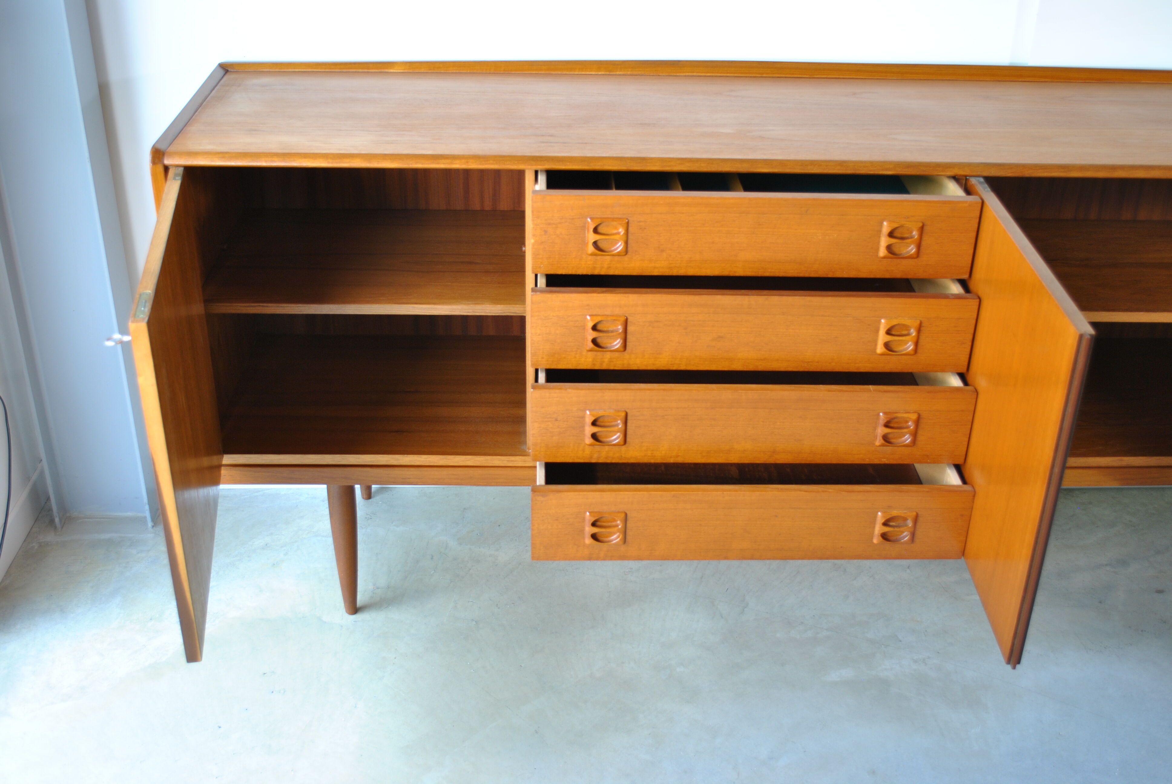 Scandinavian teak row 1970