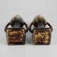 Pair of Art Deco vases – Thulin pottery – flamed glaze - 29cm