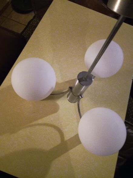 Hanging 70s opaline globes