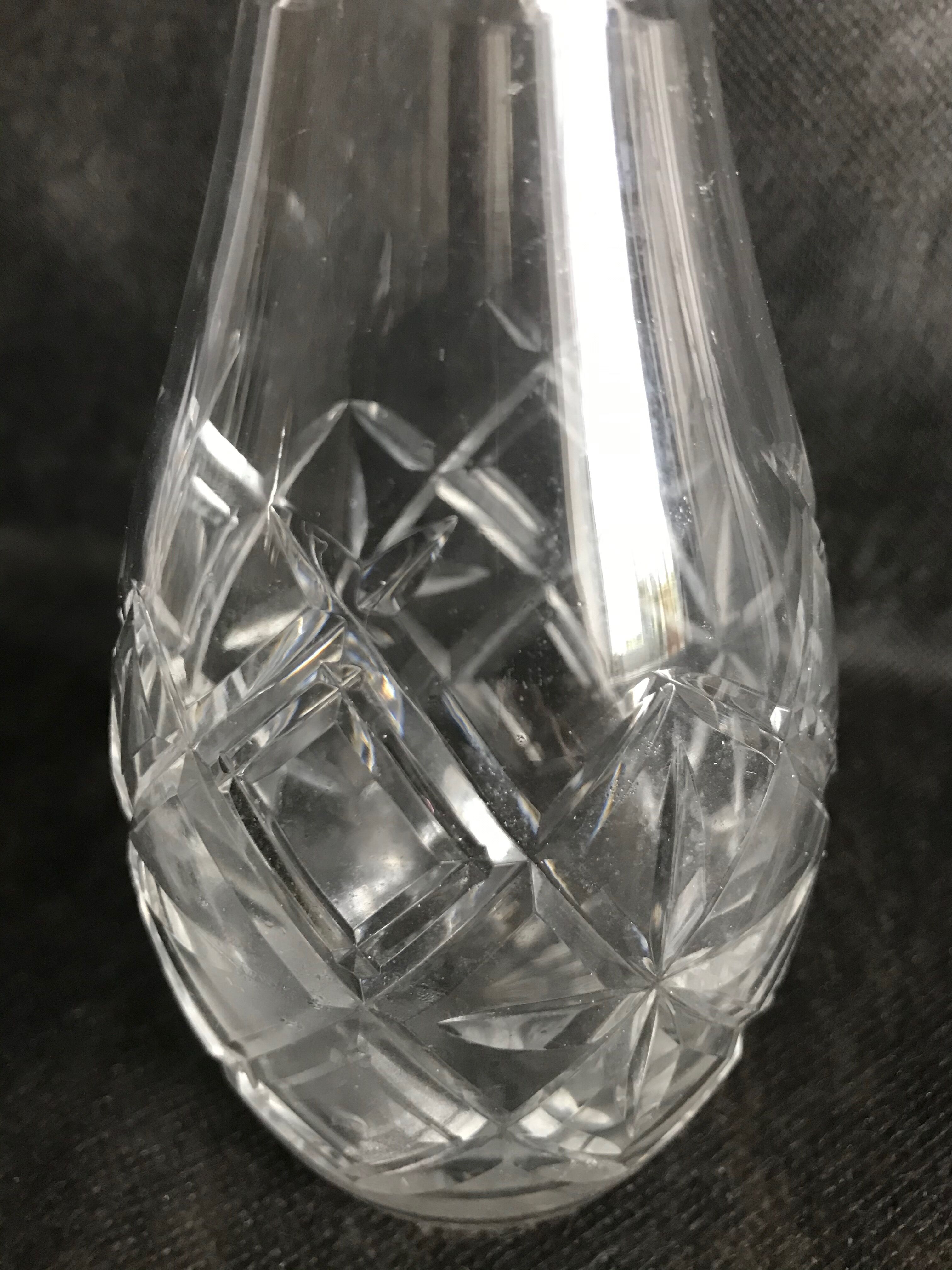 1034 Numbered - Carafe - Modern mid-century - Crystal cut with silver mount