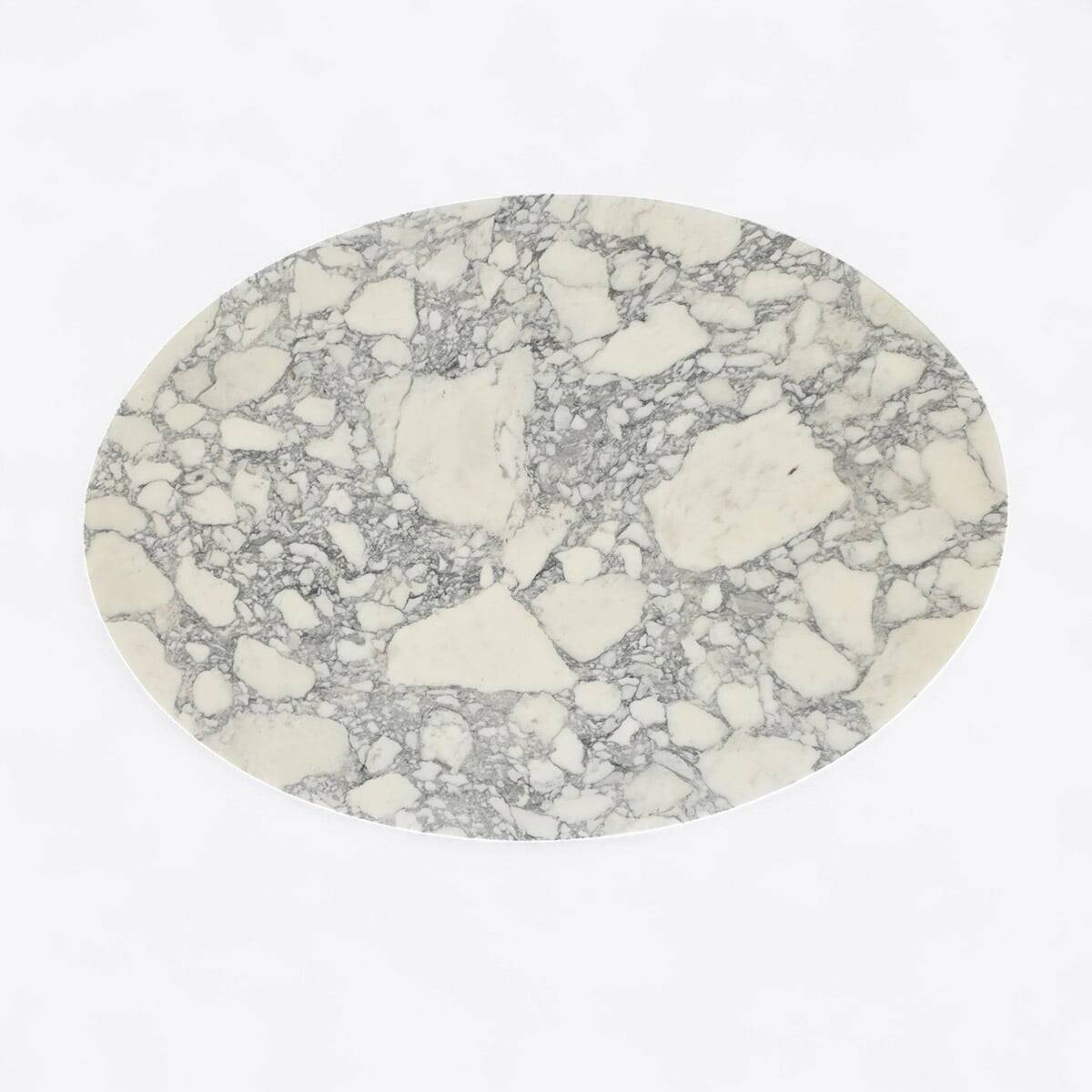 Arabescato Vagli Knoll Original Eero Saarinen Table tulipe ovale en marbre