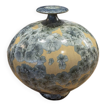 Vase boule soliflore Marius Bessone (Vallauris) RARE