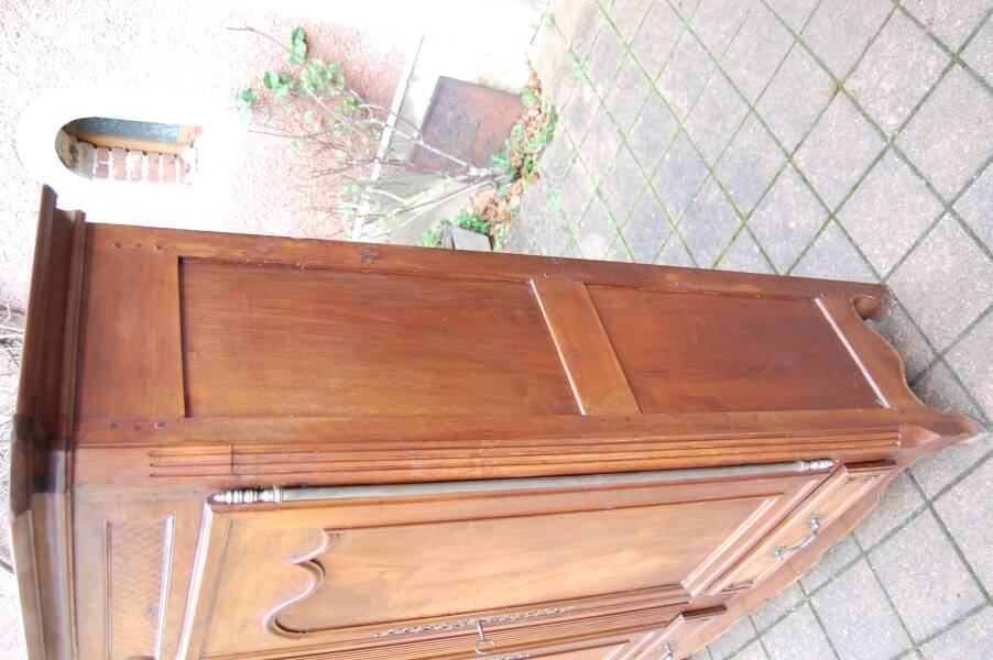 Louis XV style low walnut cabinet from the 19th century