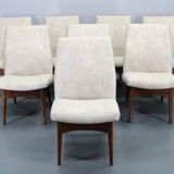 1970s Set of Eight Restored Dining Chairs, Czechoslovakia