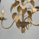 Lustre style florentin feuilles de tabac années 70