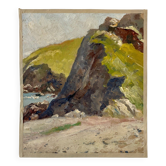 Peinture à l'huile sur toile "Falaise et mer" n°22