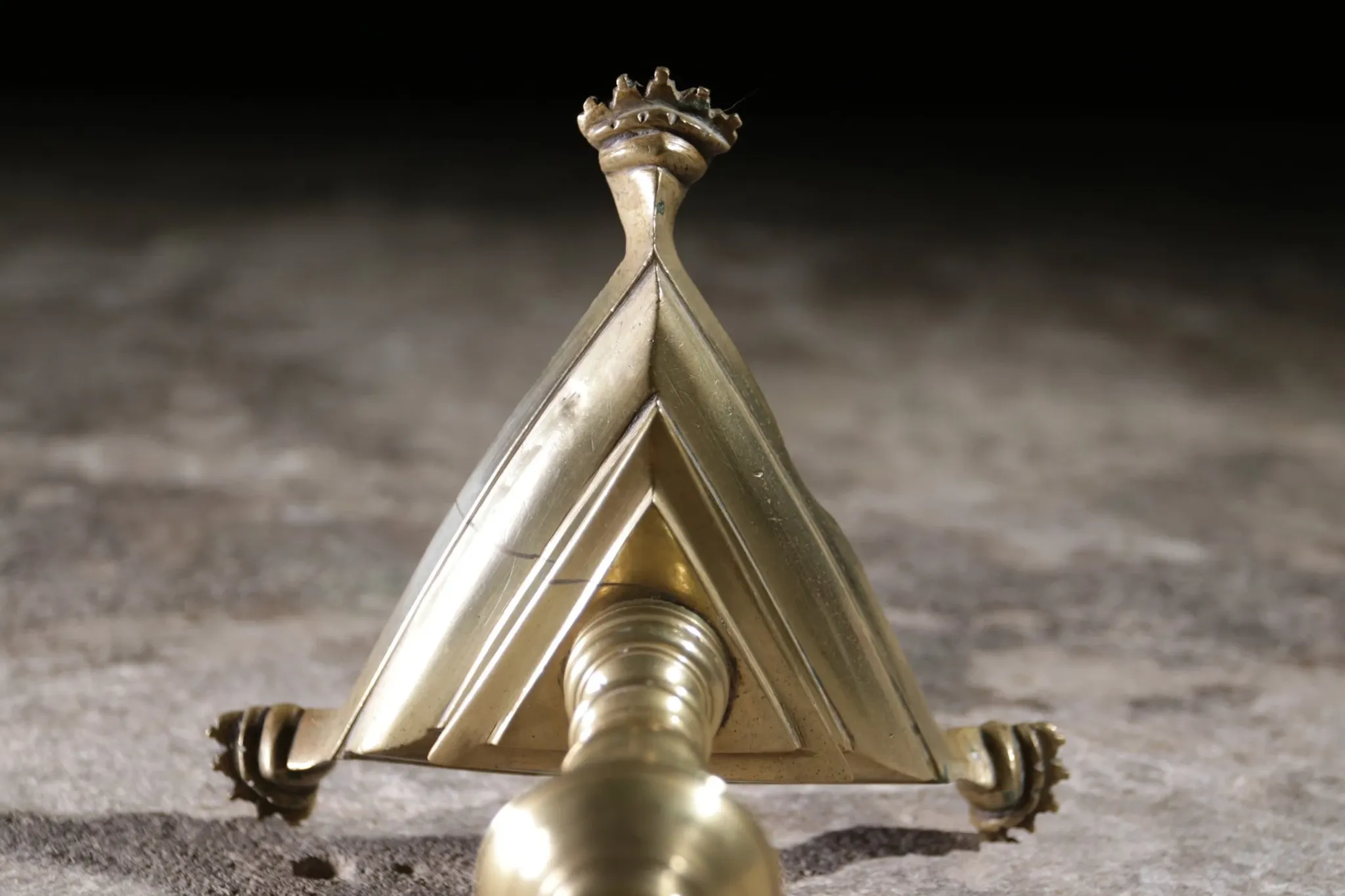 17th-century French brass candlestick – circa 1690