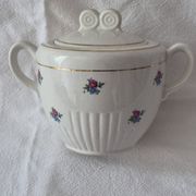 Covered sugar bowl half-porcelain Lunéville Keller and Guerin A587