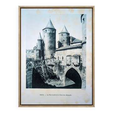 Heliogravure of Metz, vintage printed in 1926.