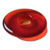 Bougeoir Nappi vintage en verre rouge par Ittala