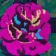 Handwoven Romanian rug with colorful bohemian floral design 294x146cm